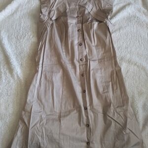 Torrid Tan Button-Down Midi Dress